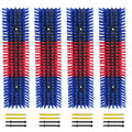 Livestock Scratch Brush With 16 Screws，Animal Back Scratching Brush for Cow,Cattle,Sheep, Horses,Pigs，Massage Grooming Tool (Blue, 4pcs)