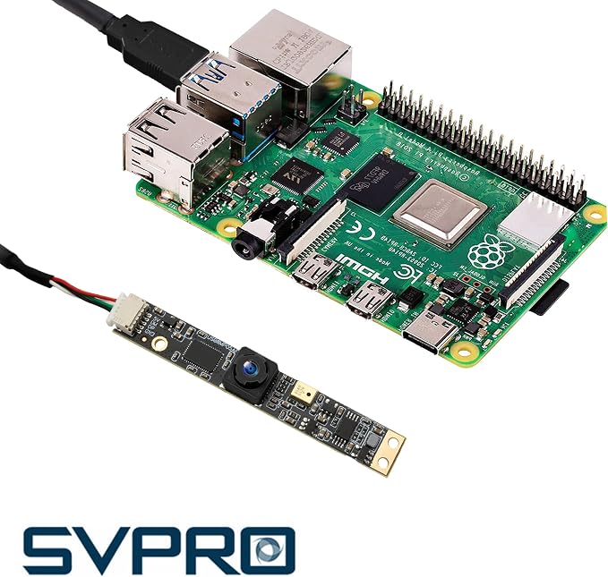 SVPRO 8MP USB Lightburn Camera Module with Microphone, 105°(H) UVC Webcam | 4K USB Camera Module Fixed Focus Wide Angle Laser Engraver Cam for Computer, Raspberry Pi