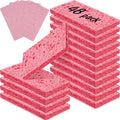 Zhengmy 48 Pieces Sponges Bulk Sponges Kitchen Compressed Sponge Natural Dish Sponge Compressed Wood Pulp Cleaning Without Scratching for Kitchen Bathroom, 3.9 x 2.4 x 0.12 Inch (Pink)