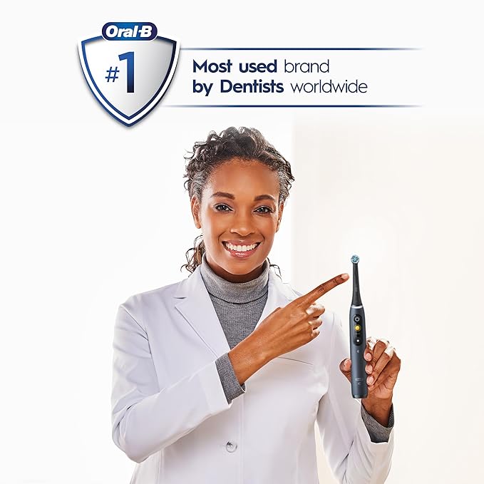 Oral-B iO Series 8 Electric Toothbrush with 2 Replacement Brush Heads, Violet Ametrine