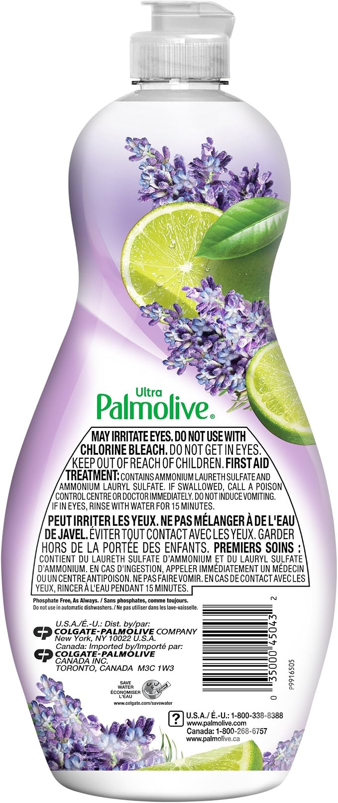 Palmolive Ultra Liquid Dish Soap,Lavender & Lime - 20 Fluid Ounce (9 Pack)
