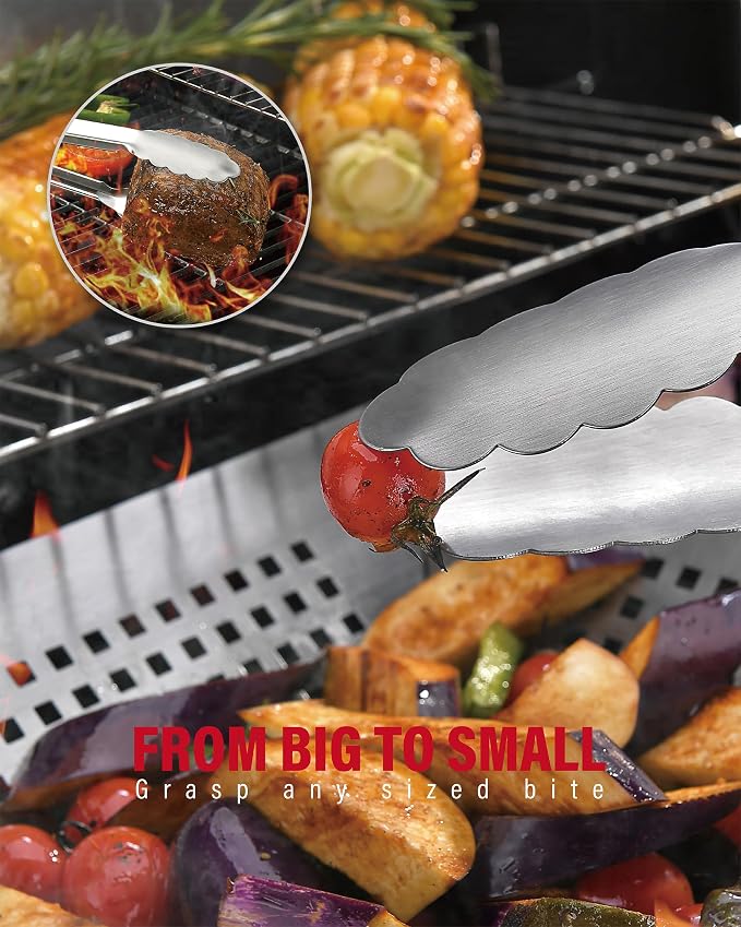 Grilaz Stainless Steel BBQ Tool Set | Dark-Dyed Wood Handles | Heavy Duty Grilling Accessories | 3-Piece Outdoor Barbecue Grill Utensil Set with Spatula, Fork, and Tongs - Ideal Gift for Men…