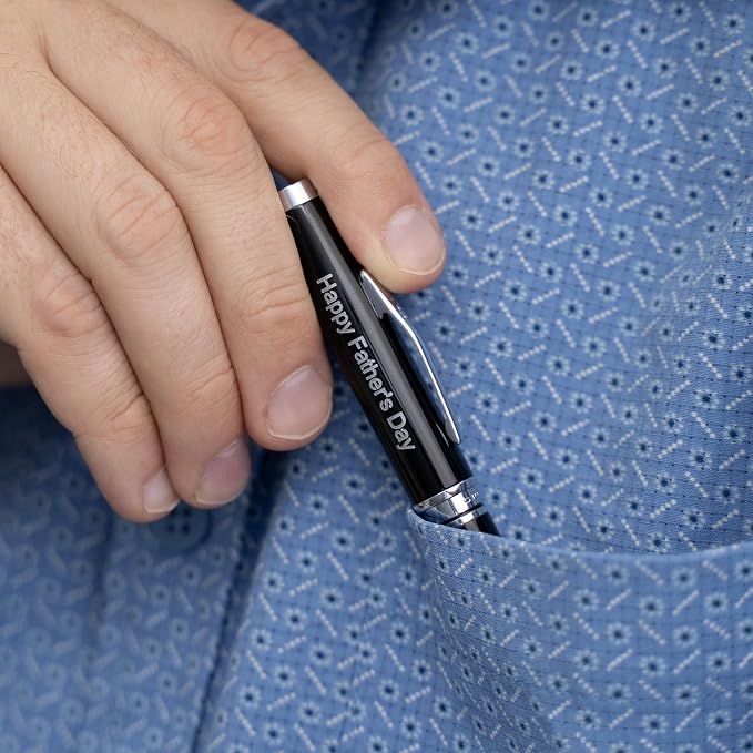 Cross Coventry Ballpoint Pen with Personalized Engraving - Black Lacquer with Chrome Trim - Gift for Graduation, Retirement, New Job, or Corporate Recognition