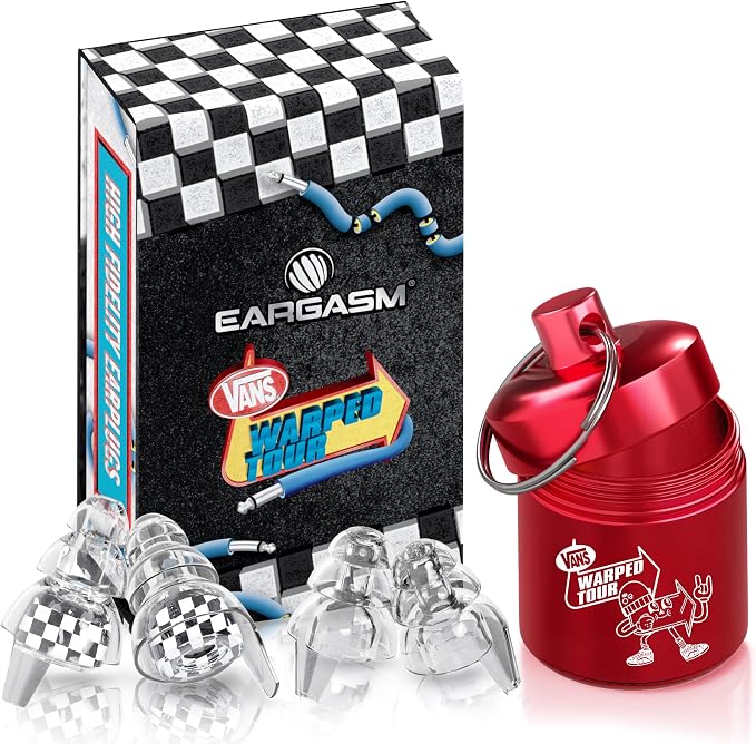 Eargasm High Fidelity Warped Tour 2026 Music Festival Earplugs - Hearing Protection for Concerts, Festivals, Musicians, DJs, Night-Life, Motorcycles with High Fidelity Noise Reduction up to 21 dB