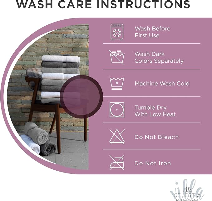 Villa Celestia Cotton Washcloths Set of 12, 12x12 Inch, 100% Ring-Spun Combed Cotton, Soft Absorbent Quick-Dry Wash Cloths for Face and Body, Oeko-TEX Certified, Hotel & Spa Quality, Burgandy