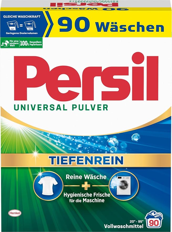 Persil Universal Detergent Powder (90 Loads | 11.9 lbs | 5.4 kg) - All-in-one Solution For Deep Clean Laundry And Freshness For The Machine