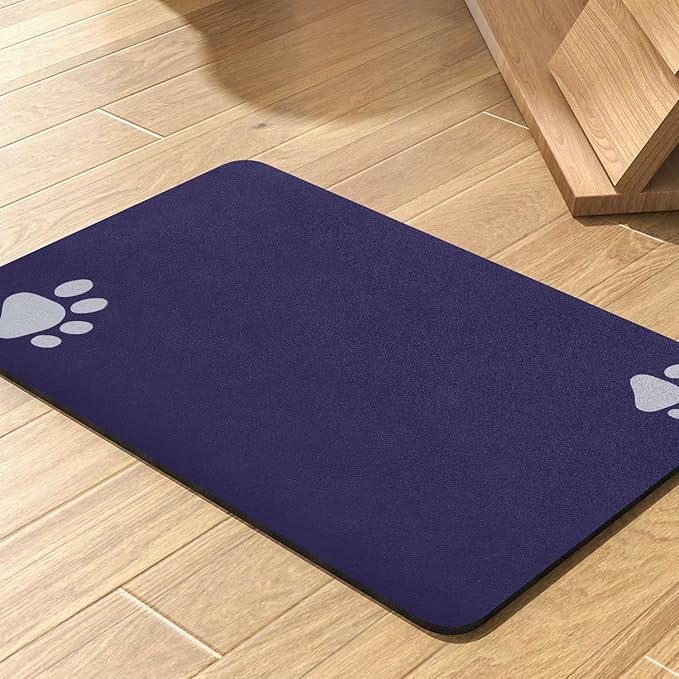 Pet Feeding Mat-Absorbent Dog Mat for Food and Water Bowl-No Stains Quick Dry Dog Water Dispenser Mat
