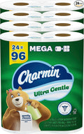 Charmin Ultra Gentle Toilet Paper, 24 Mega Rolls (Equivalent to 96 Regular Rolls),White