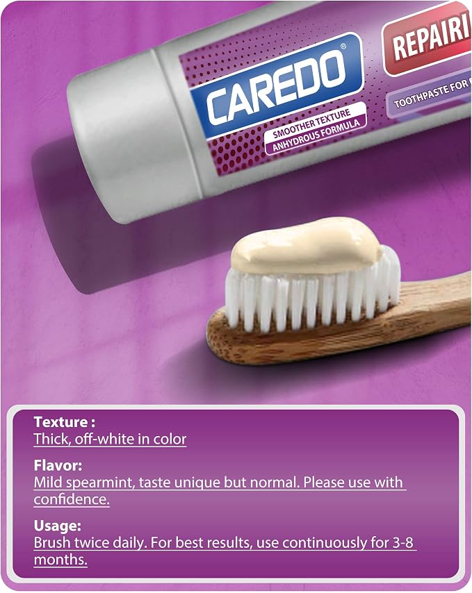 CAREDO Gum Toothpaste for Periodontitis, Gum Repair for Receding Gums, Gum Disease & Gingivitis Treatment, Periodontal Disease Treatment for Gum Health, Gum Disease Repair Bad Breath Toothpaste 2 Pack