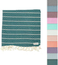Sand Cloud Turkish Beach Towel - Sand Resistant & Quick Dry Towel | 100% Certified Organic Turkish Towel - Bath Towel or Beach Blanket for Picnic - As Seen on Shark Tank - Gocek (Teal)