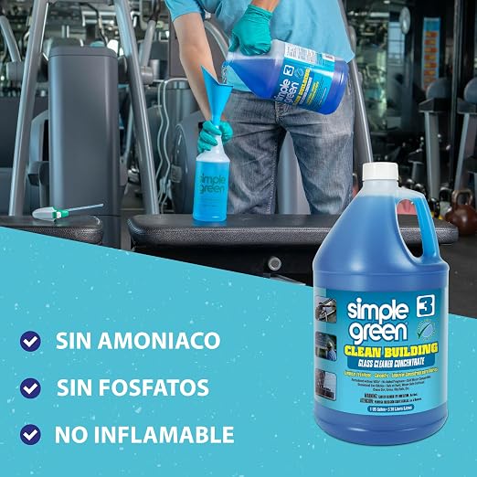 Simple Green 11301 Clean Building Glass Cleaner Concentrate, Unscented, 1gal Bottle (Case of 2)