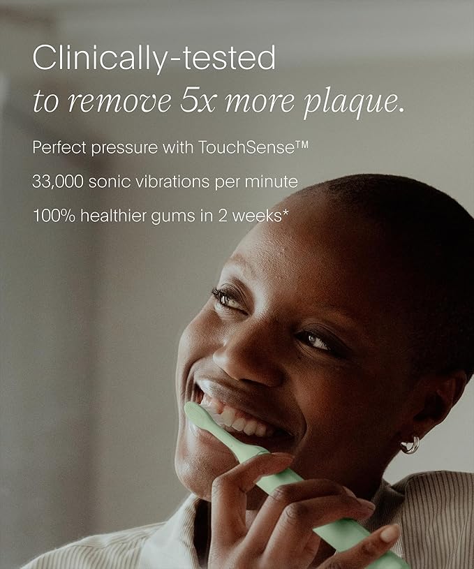 SURI 2.0 New Sonic Electric Toothbrush with Pressure Sensor | 1 Month+ Battery | Electric Toothbrush for Adults | Travel Toothbrushes | Tooth Brush | Green