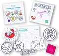 A Brighter Year Color The Cosmos Cancer Gift Bundle - Adult Mini Coloring Book (3" x 3" - 50 Pages), Post It Notes (50-3” x 3”), Stickers - Stress & Anxiety Relief - Mindfulness, Gift, Travel