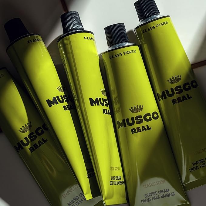 Claus Porto - Musgo Real Shaving Cream Classic Scent | Freshen, Soothe, Replenish Skin | Enriched With Lanolin, Coconut + Jojoba Oil (100 mL | 3.4 fl oz)