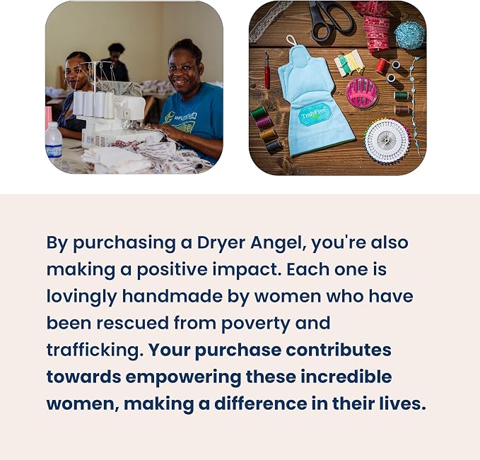 Truly Free Dryer Angel - Natural Dryer Sheet Alternative, Non-Toxic Reusable Fabric Softener Sheets and Scent Booster, Safe for Babies and Sensitive Skin - 1 Empty Reusable Scent Boost Pouch + 2 Fills