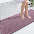 OLANLY Bathroom Runner Rugs 70x24, Soft Absorbent Chenille Bath Rugs, Rubber Backing Quick Dry, Machine Washable Long Bath Mats for Bathroom Floor, Tub and Shower, Home Decor Accessories, Deep Plum