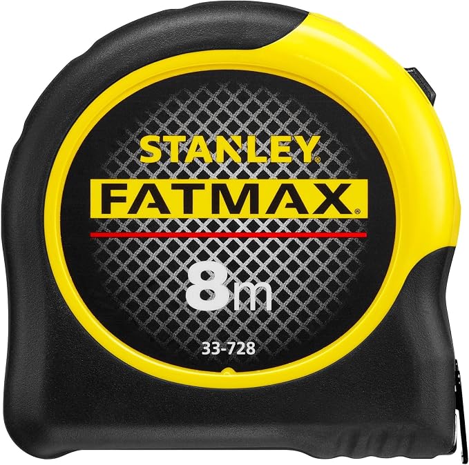 STANLEY Tape Measure Blade Armor 8 M Metric Shock Resistant with Mylar Coating and Cushion Grip 0-33-728