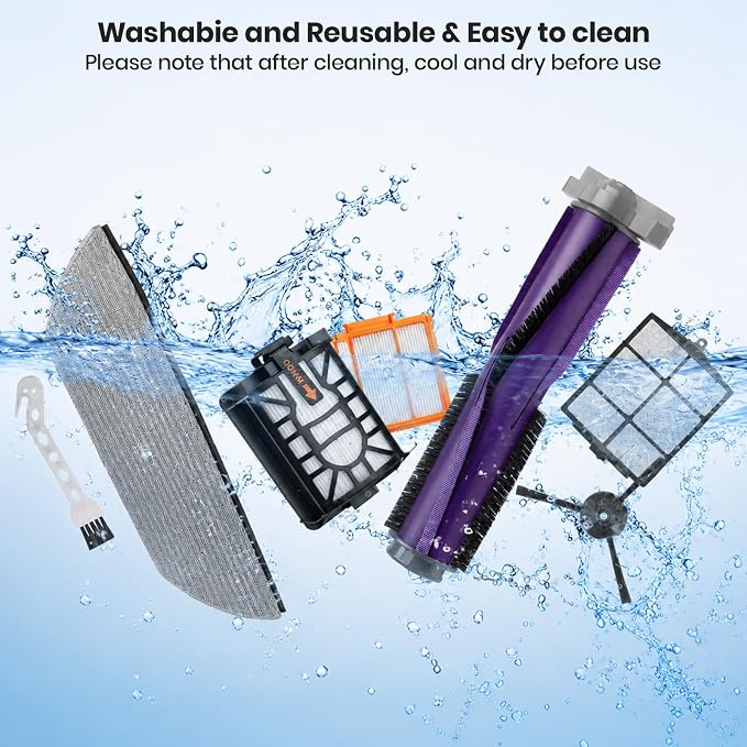 Replacement Parts for Shark Power Detect/Detect Pro RV2820AE AV2800ZE RV2820YE RV2820ZE AV2820S AV2820AE RV2800AE RV2800S Brush/HEPA/Sponge Filter/mop Combo kit 22 Pack