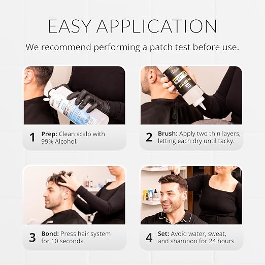 Walker Tape Ultra Hold Brush-On Adhesive 16 oz, Waterproof Wig Glue for Lace Systems and Tape in Hair Extensions Human Hair, Strong Clear-Drying Liquid Adhesive for Hairpiece Bonding and Maximum Wear