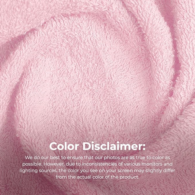 Avalon Towels Salon Towel - Pink Hand Towels Bulk Pack of 24 - 100% Cotton Absorbent Spa, Facial & Gym Towel for Working Out - 16x27 Inches (Not Bleach Proof)