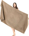 SALBAKOS Luxury 100% Turkish Cotton Bath Sheet 40x80 in (1-Piece, Taupe) | Extra Large Jumbo Oversized Bathroom and Beach Towel, Super Soft Highly Absorbent Thick Premium Hotel Quality, Made in Turkey