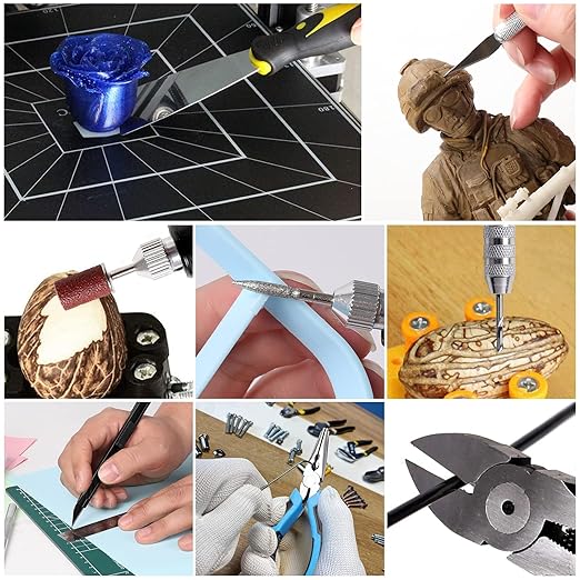 182Pcs 3D Printing Accessory Tools with Tool Box for 3D Printer Modeler Basic Tools Diverse 3D Print Nozzle Cleaning Kit Mini Rotary Tool for Remove/Trim and Finish 3D Print