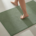 TYUU Bathroom Rugs Non Slip Washable, Super Absorbent Thin Bath Mat Quick Dry Low Pile Bathroom Rug, Sage Green 24"x36"