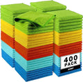 AIDEA Microfiber Cleaning Cloth, 400PK, Microfiber Towels for Cars, Shop Towels Cleaning Rags, Premium Wash Cloths, Absorbent Towel for SUVs, House, Kitchen, Window, Cleaning Supplies 12×12"