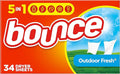 Bounce Fabric Softener Dryer Sheets, Outdoor Fresh Scent, 34 Count