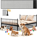 Under Bed Blocker for Pets - Extra Tall Pet Proof Barrier with Zip Ties, Cuttable Furniture Blocker to Stop Dogs, Cats & Toys from Entering Under King/Queen Size Beds & Couches (Black, 240 x 12 Inch)
