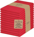 Urban Villa Kitchen Towels Cotton Dish Towels 27”x27” (Set of 12) Red
