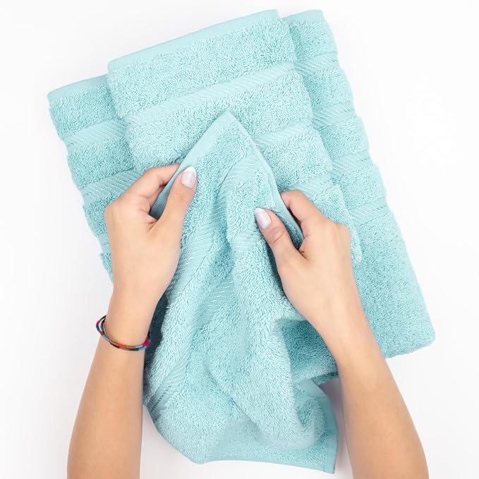 American Soft Linen 100% Cotton Luxury Turkish Towels, 4 PC Hand Towel Set | Soft Absorbent Quick Dry OEKO Tex Standard 100 Certificated Durable Machine Washable Premium Hotel Quality