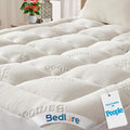 BEDLORE Queen Mattress Topper Viscose Derived from Bamboo, Thick Pillow Top Mattress Pad with Stretchable Pockets for 6-18 inches Mattress, Soft Breathable Mattress Topper for Back Pain Relief