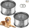 2PCS Dog Water Bowls for Multiple Pets, 4.5L/152oz No Spill Stainless Steel Slow Drinking Water Bowls with Anti-Slip Mat, Splash Proof Pet Bowl for Sloppy Messy Drinkers, Medium Large Dogs
