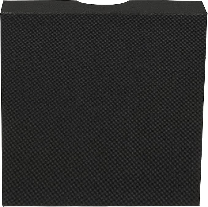 Household Essentials Drawer Organizer Tray with Fabric Cover and 9 Square Compartments, Black, Set of 2