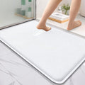 OLANLY Thick Memory Foam Bathroom Rugs 36x24, Absorbent Bath Mat, White | Soft Quick Dry Bath Rugs Mats, Non-Slip, Machine Washable Carpet for Bathroom Floor, Tub and Shower, Home Decor Accessories