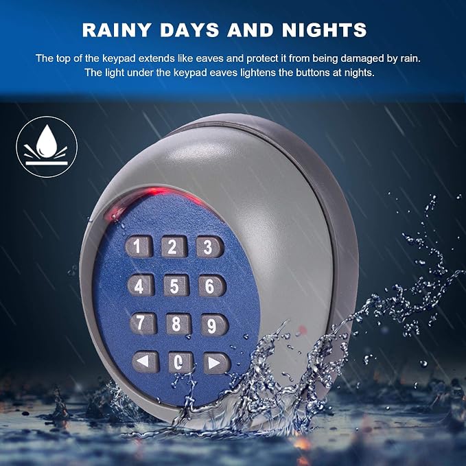 CO-Z Security Wireless Automatic Code Entry Gate Keypad Remote Operator Panel Control for Sliding Gate Opener Motor