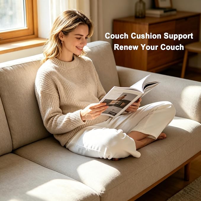 JMGBird 19.5x19.5 Inch Sofa Cushion Inserts Set of 4 - Sponge Pads Support for Collapsed Couch Cushions Restoration
