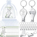 Fulmoon Wedding Multi Function Bottle Opener Nail Clipper Wedding Favors Brewery Cards White Organza Bags for Party Supplies Gift Souvenir Guests Men Women(50 Sets)