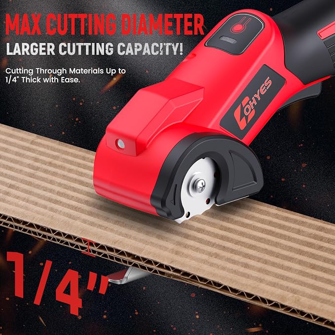 Cordless Electric Scissors Fit for Milwaukee 18v Battery 440RPM Rotary Cardboard Cutter For Fabric Carpet Plastic(Battery not included, Added replacement blade)
