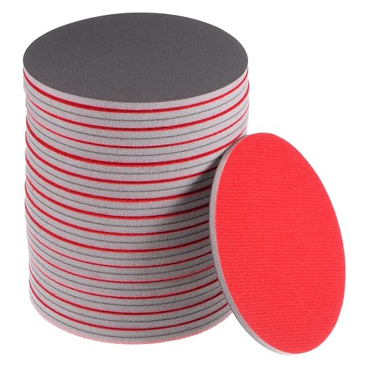 uxcell 30pcs 1500 Grit Sanding Sponge 6 Inch Hook and Loop Sponge Sanding Disc Wet/Dry for Car Wood Drywall Metal