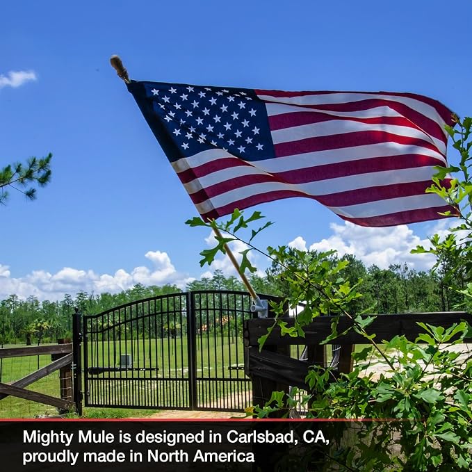 Mighty Mule MM271 Automatic Gate Opener, Solar Ready, Comes with Gate Opener Remote and More-Up to 12ft Long or 300lb, Black, 1 Gate Opener Kit