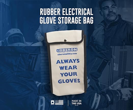 Oberon Rubber Electrical Glove Storage Bag - For Class 00 and 0 glove kits- Holds Gloves up to 12"