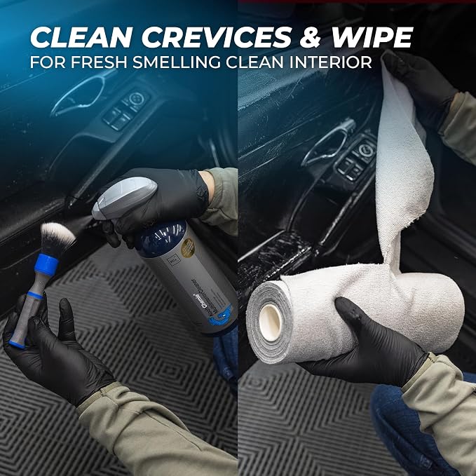 The Rag Company - Complete Leather & Interior Car Cleaning Kit - Includes Glass and Interior Cleaners, Leather Care, Microfiber Towels, Brushes and Scrubbers, Cloths, Applicators - 33 Item Set