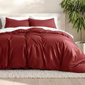 Bare Home Bedding Duvet Cover California King Size - Premium 1800 Super Soft Collection - Lightweight, Cooling - Soft Breathable Bedding Duvet Cover (Cal King, Rosewood)
