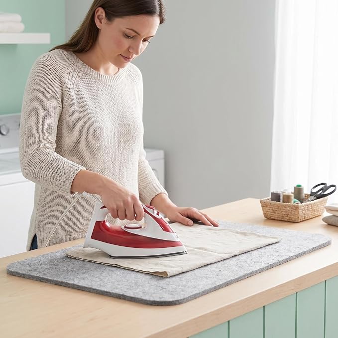 70"x 24" Wool Pressing Mat | 0.5 Inch Thick Ironing Board for Quilter, Sewing, Quilting Supplies