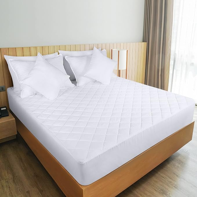 Quilted Fitted Mattress Pad, Full Mattress Protector Topper with Deep Pocket Stretches up to 16 Inches, Machine Washable Mattress Cover by Utopia Bedding (White, Pack of 10)
