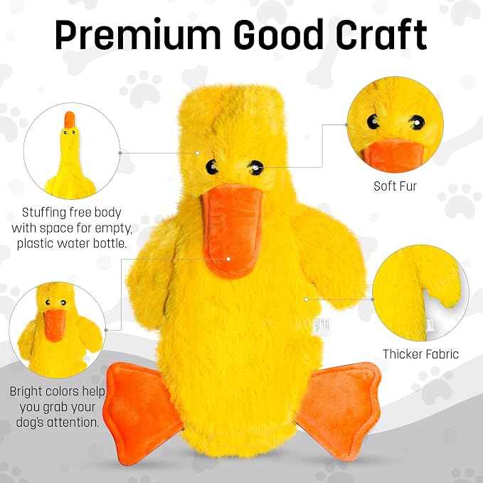FGA MARKETPLACE Pack of 7 Flat NO Stuffing NO Squeak Plush Dog Toys, Funny Style Will Entertain Your Pet for Hours, Recommended for Small and Medium Dog 21 INCH Long