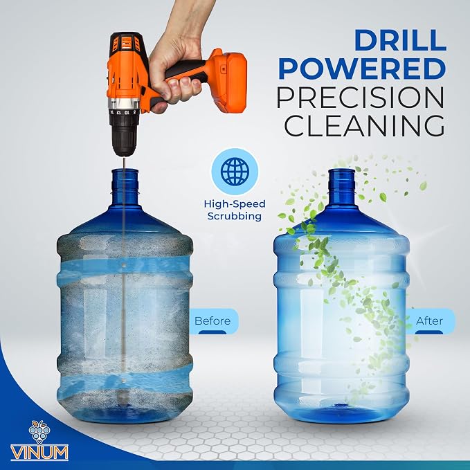 VINUM Carboy Cleaner - 27" Long Bottle Brush for Carboys, Jugs, Water Bottles & Demijohns - Modular & Universal Scrub Brush Cleaning Supplies for Brewing & Wine Making Equipment