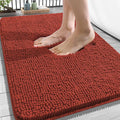 OLANLY Bathroom Rugs 34x21, Extra Soft Absorbent Chenille Bath Rugs, Rubber Backing Quick Dry, Machine Washable Bath Mats for Bathroom Floor, Tub and Shower, Home Decor Accessories, Rustic Terracotta
